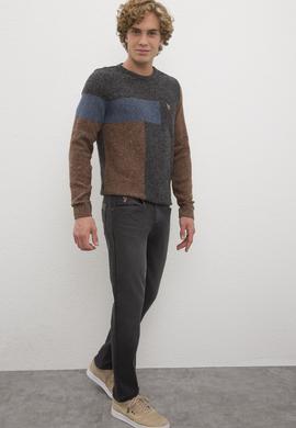 Erkek Gri Denim Pantolon - 50213159001