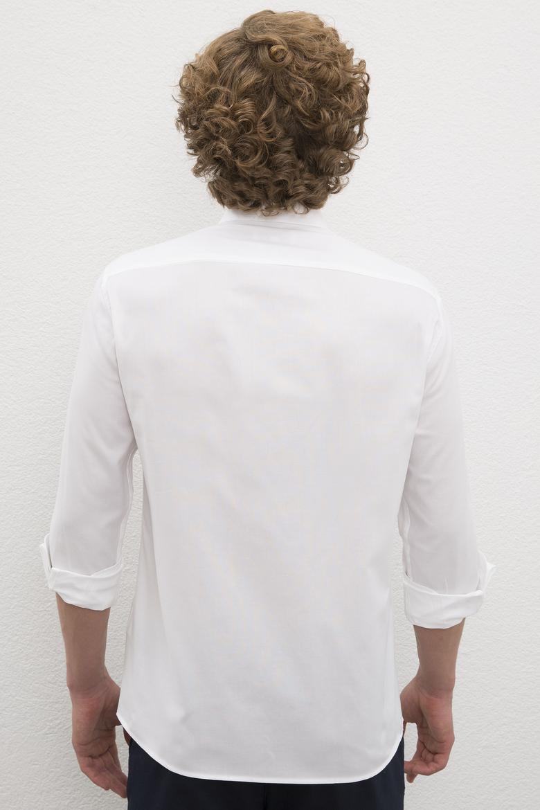 Erkek Beyaz Gömlek Uzunkol - 50226211004