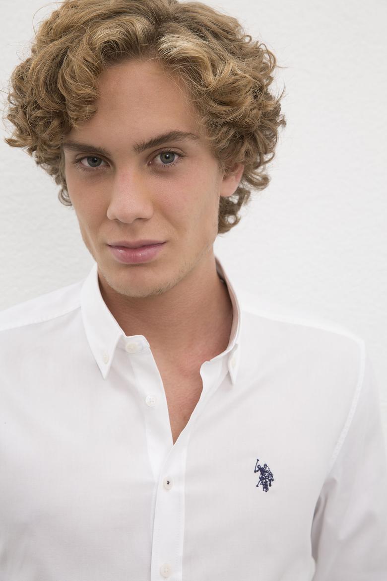 Erkek Beyaz Gömlek Uzunkol - 50226211004