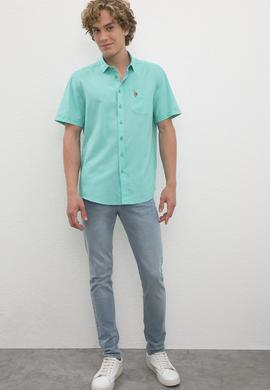 Erkek Yeşil Gömlek Kısakol - 50200424041