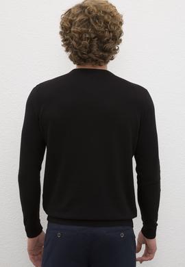 Erkek Siyah Bisiklet Yaka Triko Kazak Basic - 50224730017