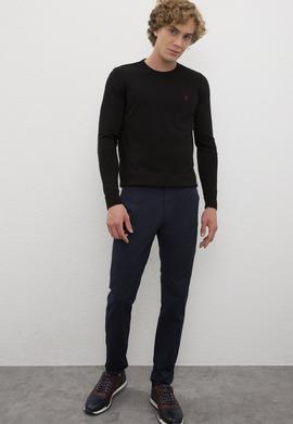 Erkek Siyah Bisiklet Yaka Triko Kazak Basic - 50224730017