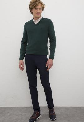 Erkek Yeşil Basic Kazak - 50224890082