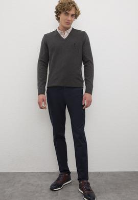 Erkek Antrasit Melanj Basic Kazak - 50224890012