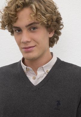 Erkek Antrasit Melanj Basic Kazak - 50224890012