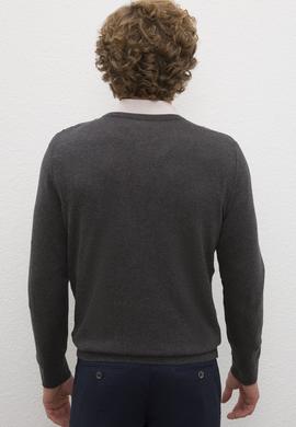 Erkek Antrasit Melanj Basic Kazak - 50224890012