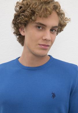 Erkek Kobalt Bisiklet Yaka Triko Kazak Basic - 50224730080