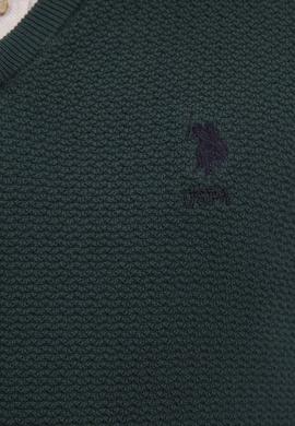 Erkek Yeşil Basic Kazak - 50224890082