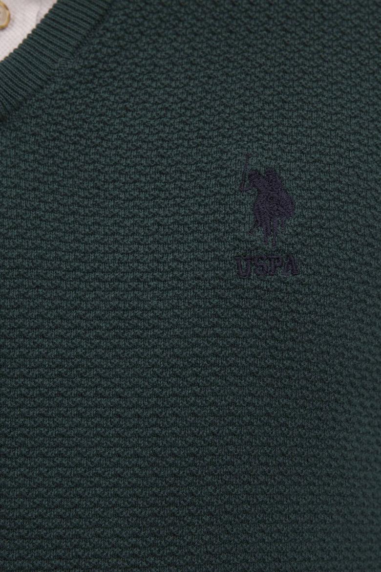 Erkek Yeşil Basic Kazak - 50224890082