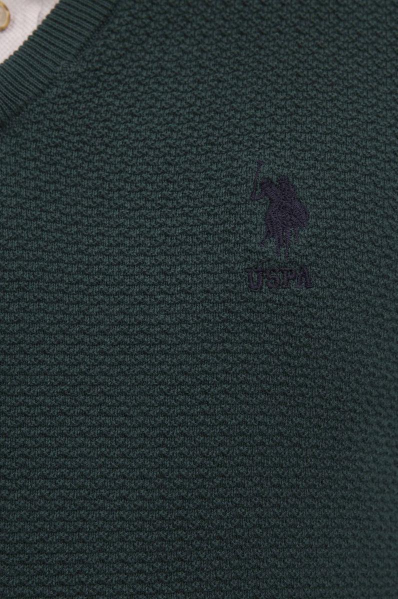 Erkek Yeşil Basic Kazak