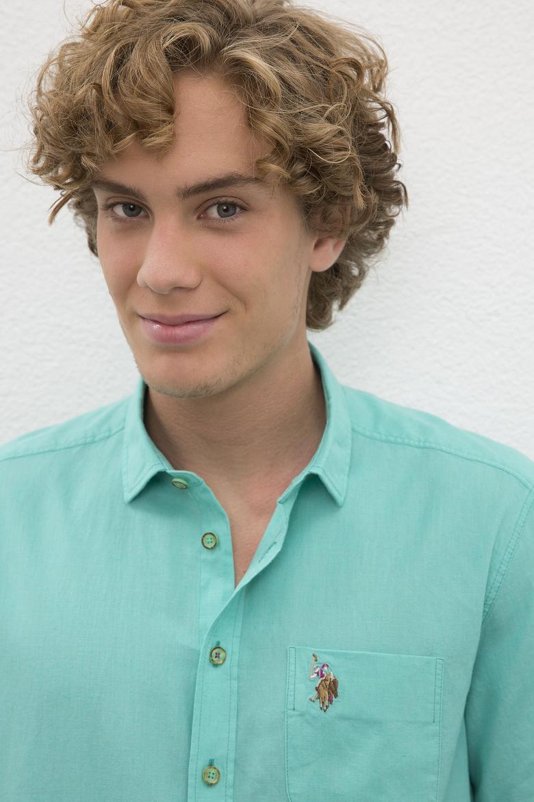 Erkek Yeşil Gömlek Kısakol - 50200424041