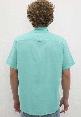 Erkek Yeşil Gömlek Kısakol - 50200424041