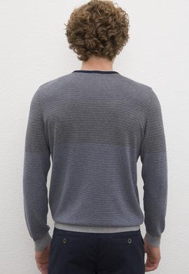 Erkek Lacivert Bisiklet Yaka Triko Kazak - 50223877008