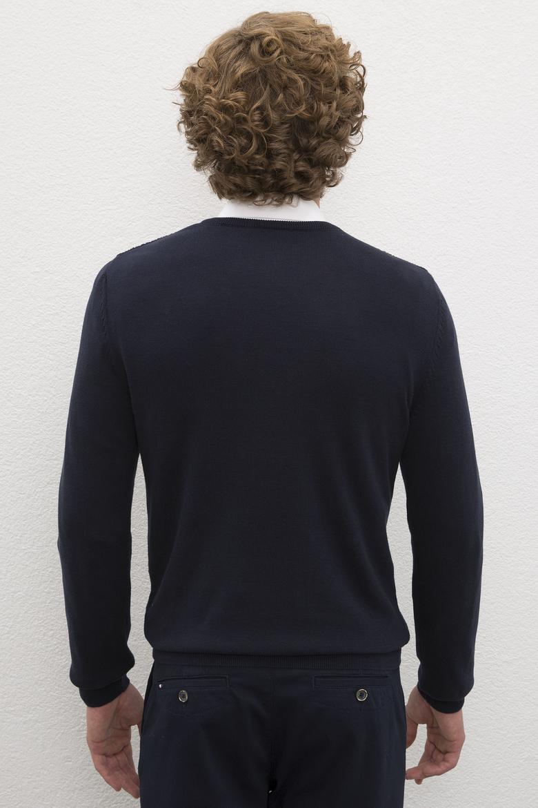 Erkek Lacivert Basic Kazak - 50224991002