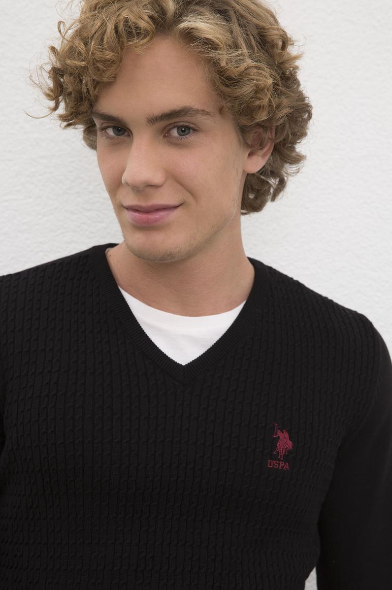 Erkek Siyah Basic Kazak