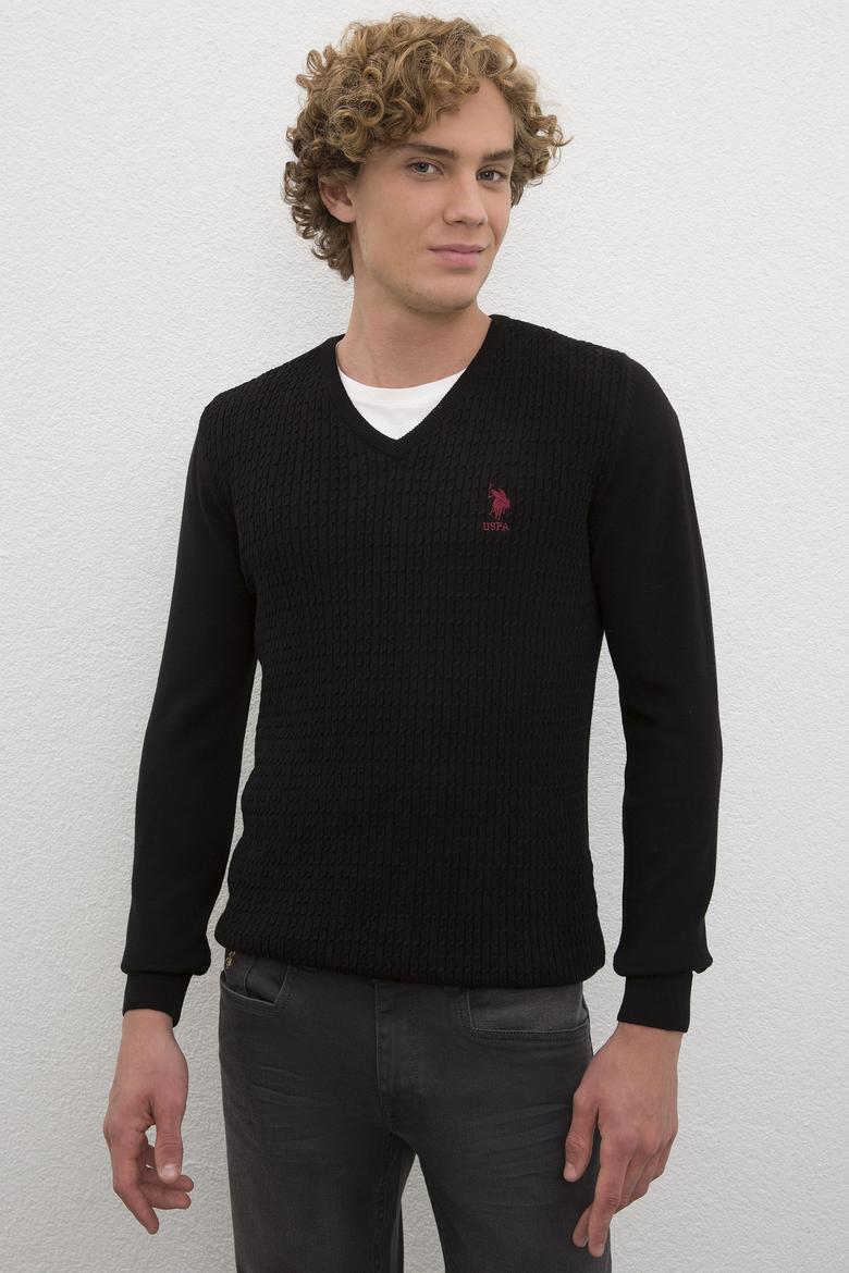 Erkek Siyah Basic Kazak