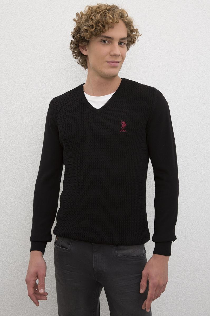 Erkek Siyah Basic Kazak