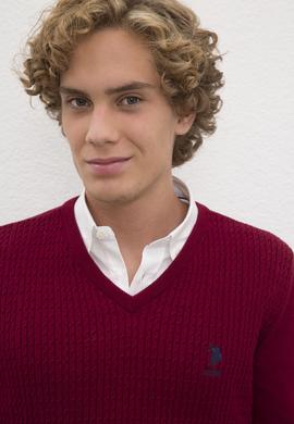 Erkek Bordo Basic Kazak - 50224991065