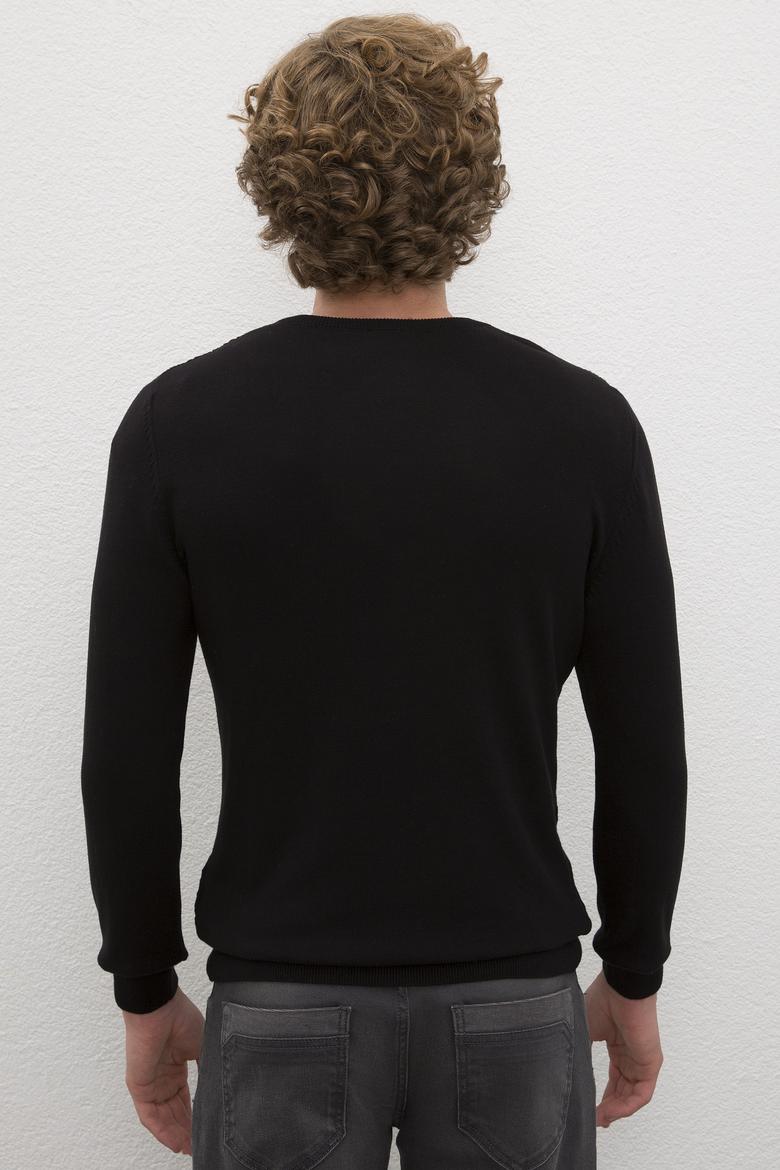 Erkek Siyah Basic Kazak - 50224991044