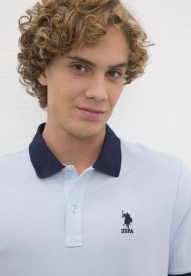 Erkek Mavi Polo Yaka T-Shirt - 50218823159