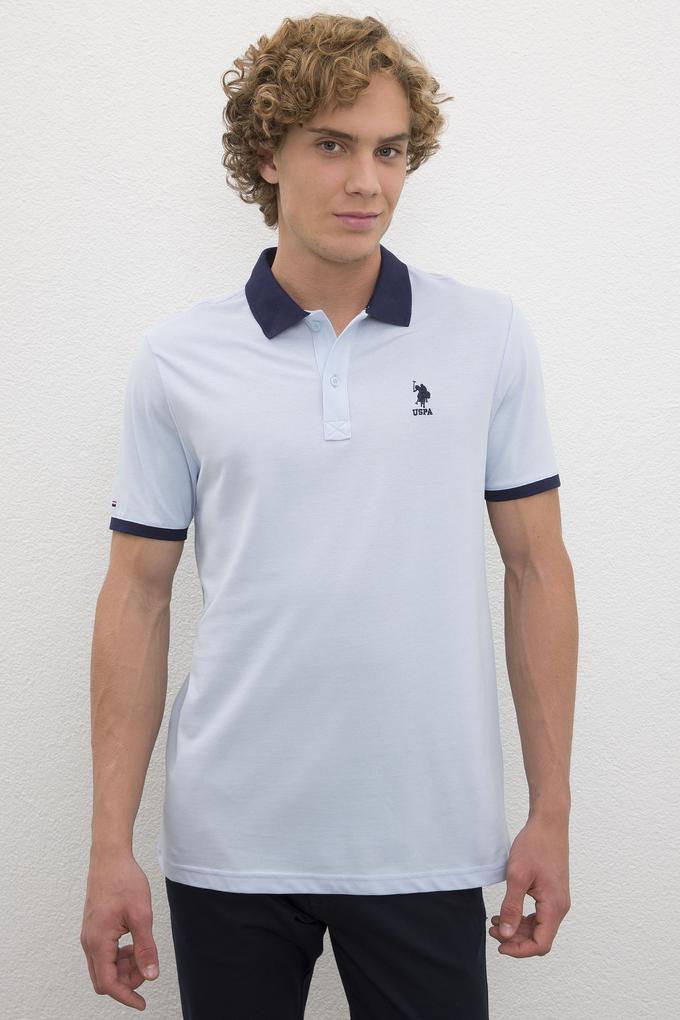 Erkek Mavi Polo Yaka T-Shirt