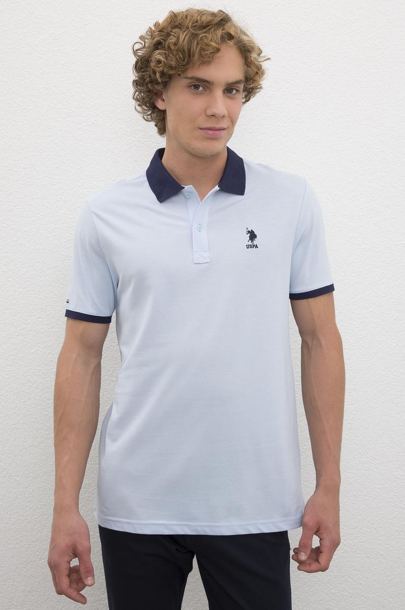 Erkek Mavi Polo Yaka T-Shirt