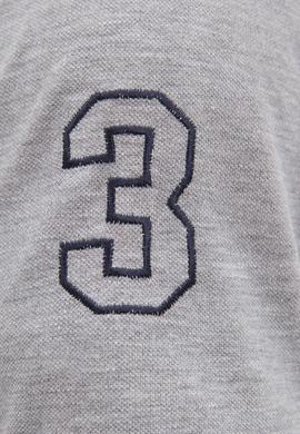 Erkek Gri Melanj Polo Yaka T-Shirt - 50218831078