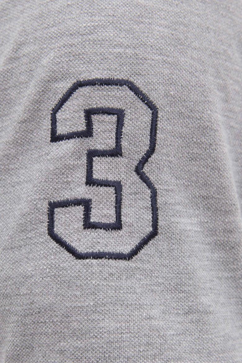 Erkek Gri Melanj Polo Yaka T-Shirt - 50218831078