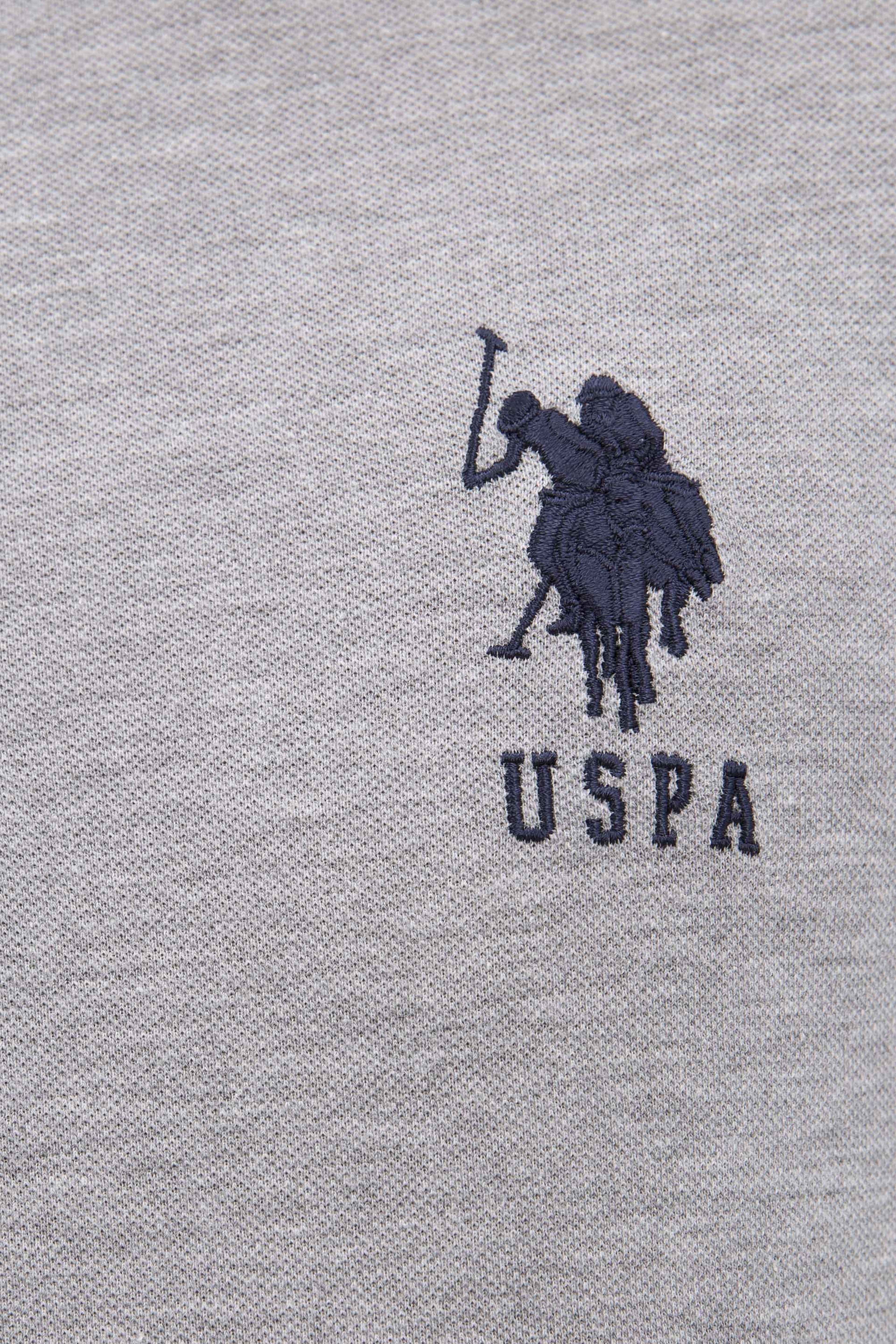 Erkek Gri Melanj Polo Yaka T-Shirt