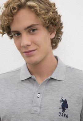 Erkek Gri Melanj Polo Yaka T-Shirt - 50218831078