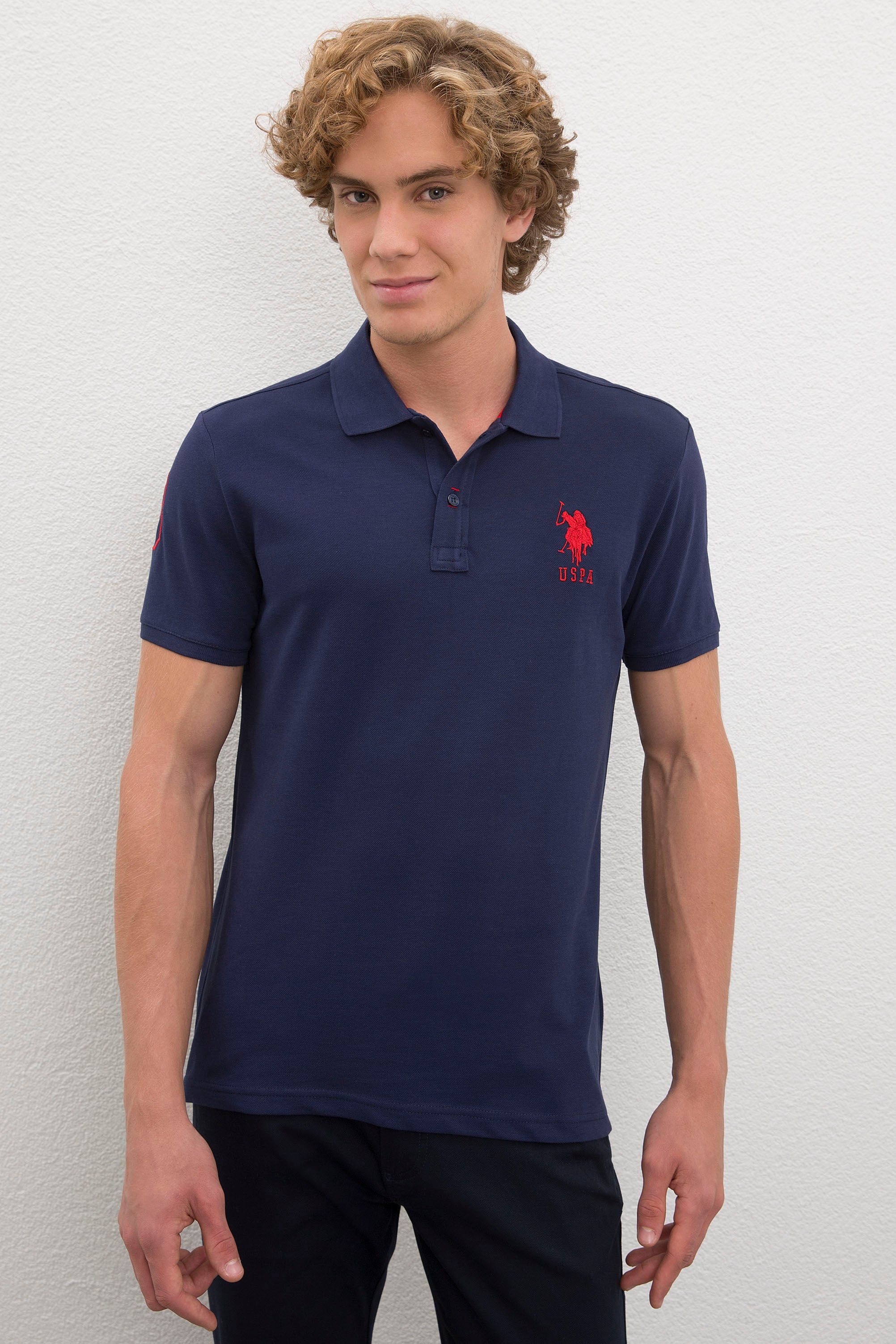 Erkek Lacivert Polo Yaka T-Shirt