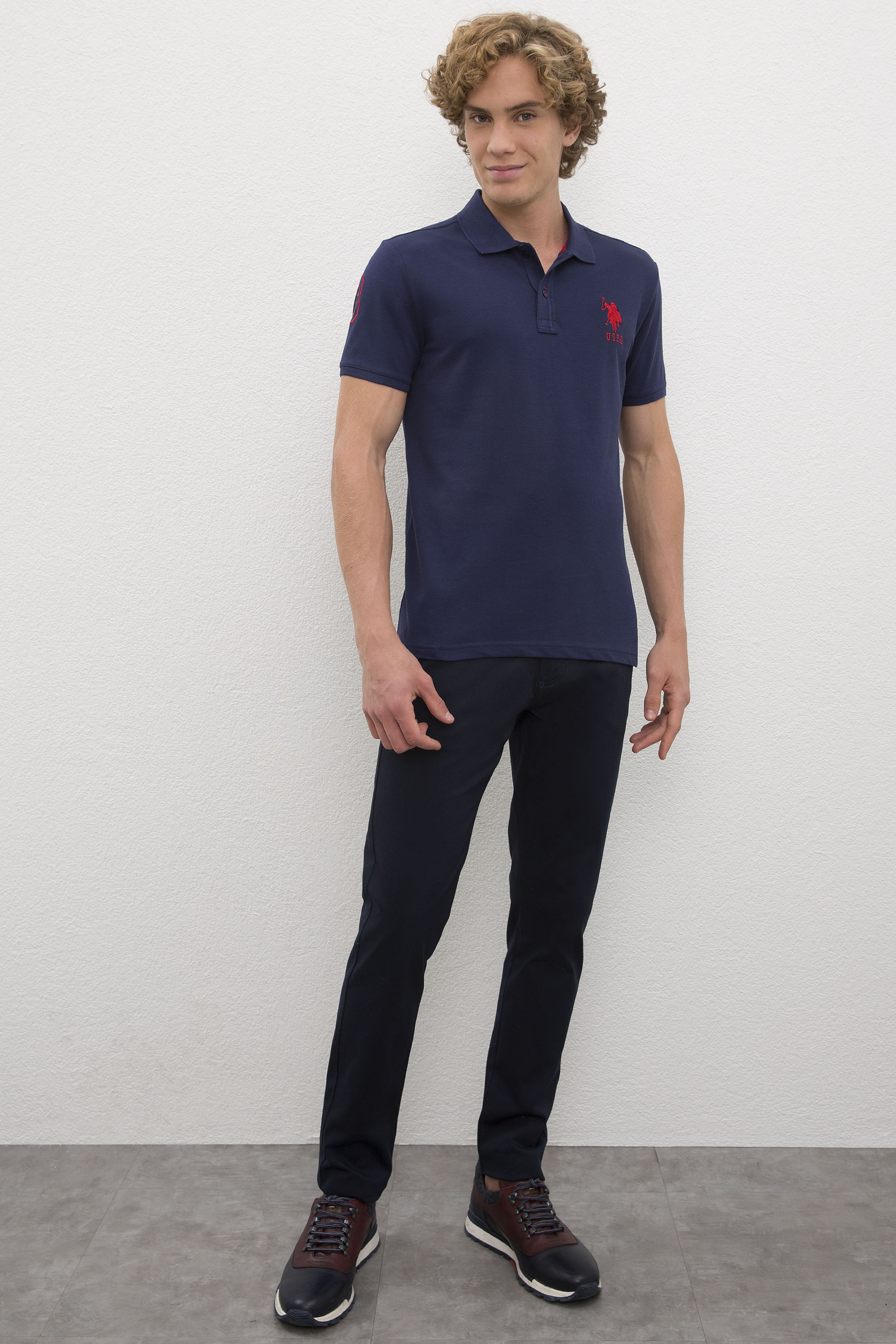Erkek Lacivert Polo Yaka T-Shirt