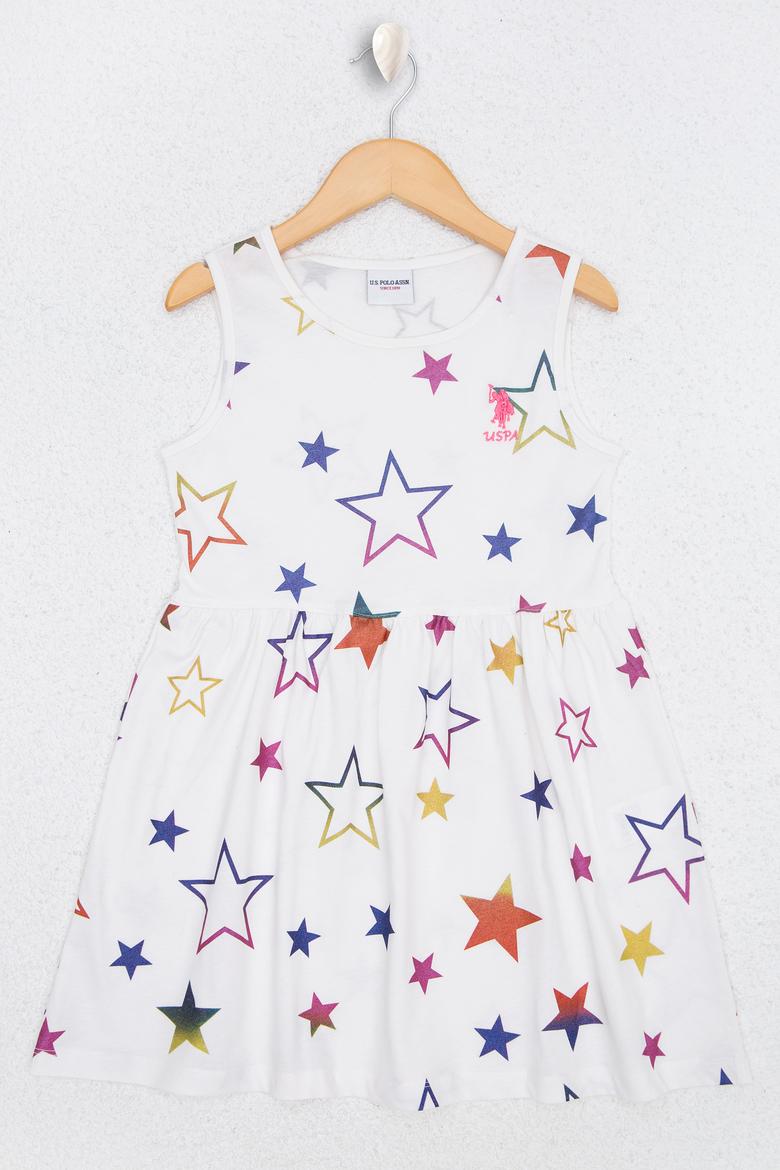 Kız Çocuk Beyaz Örme Elbise