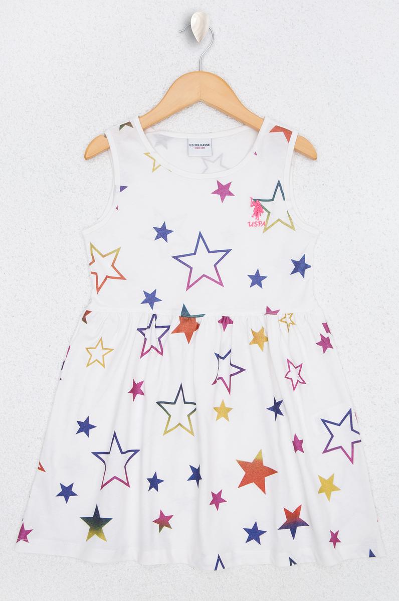 Kız Çocuk Beyaz Örme Elbise