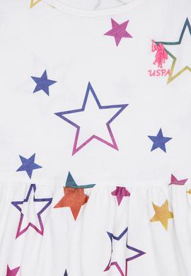 Kız Çocuk Beyaz Örme Elbise - 50220367001