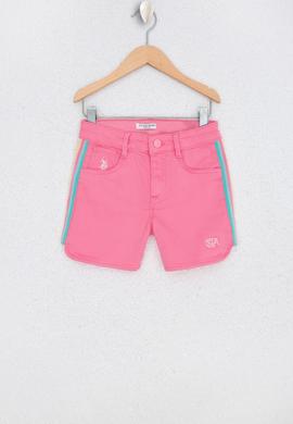 Kız Çocuk Pembe Dokuma Şort - 50218383015