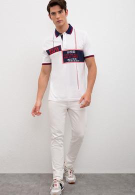 Erkek Beyaz Polo Yaka T-Shirt - 50219183016