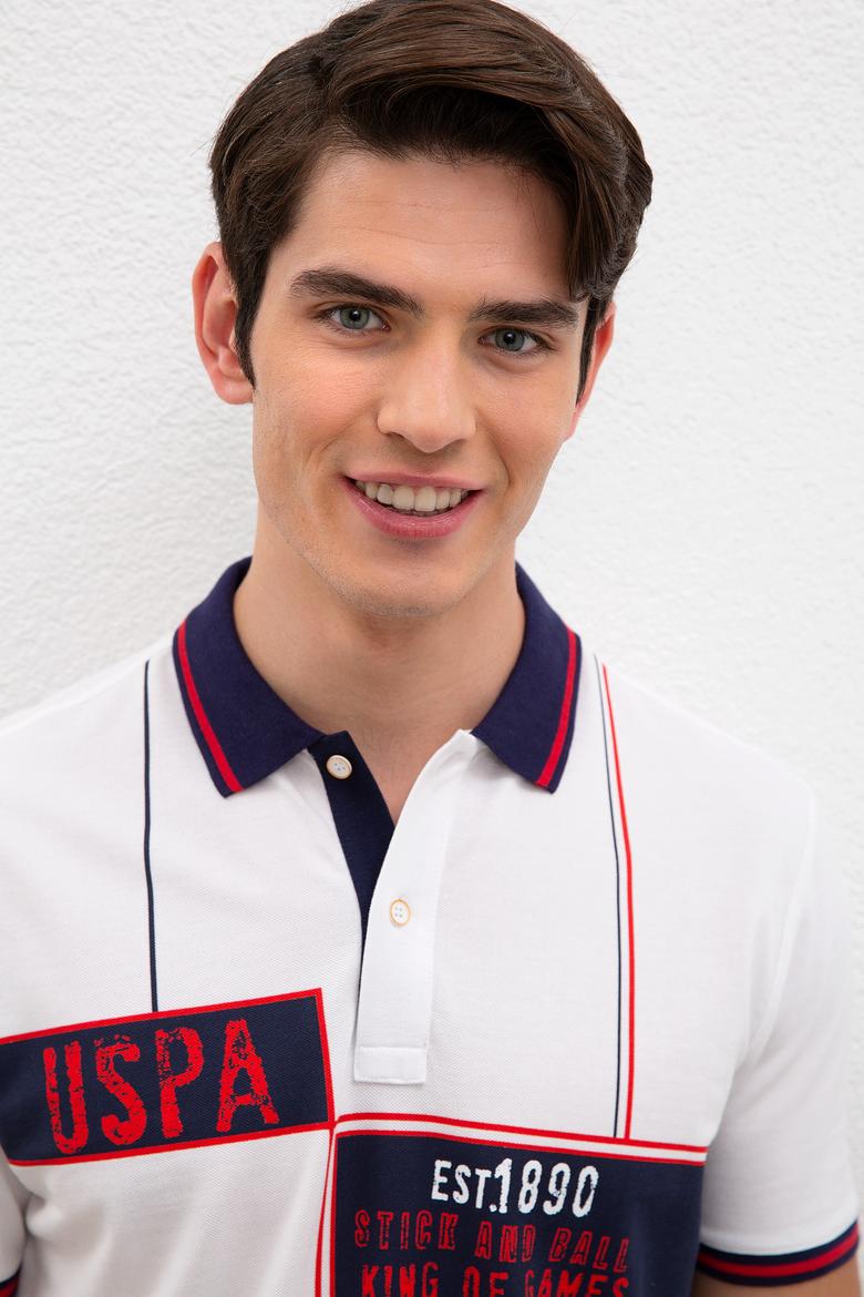 Erkek Beyaz Polo Yaka T-Shirt - 50219183016