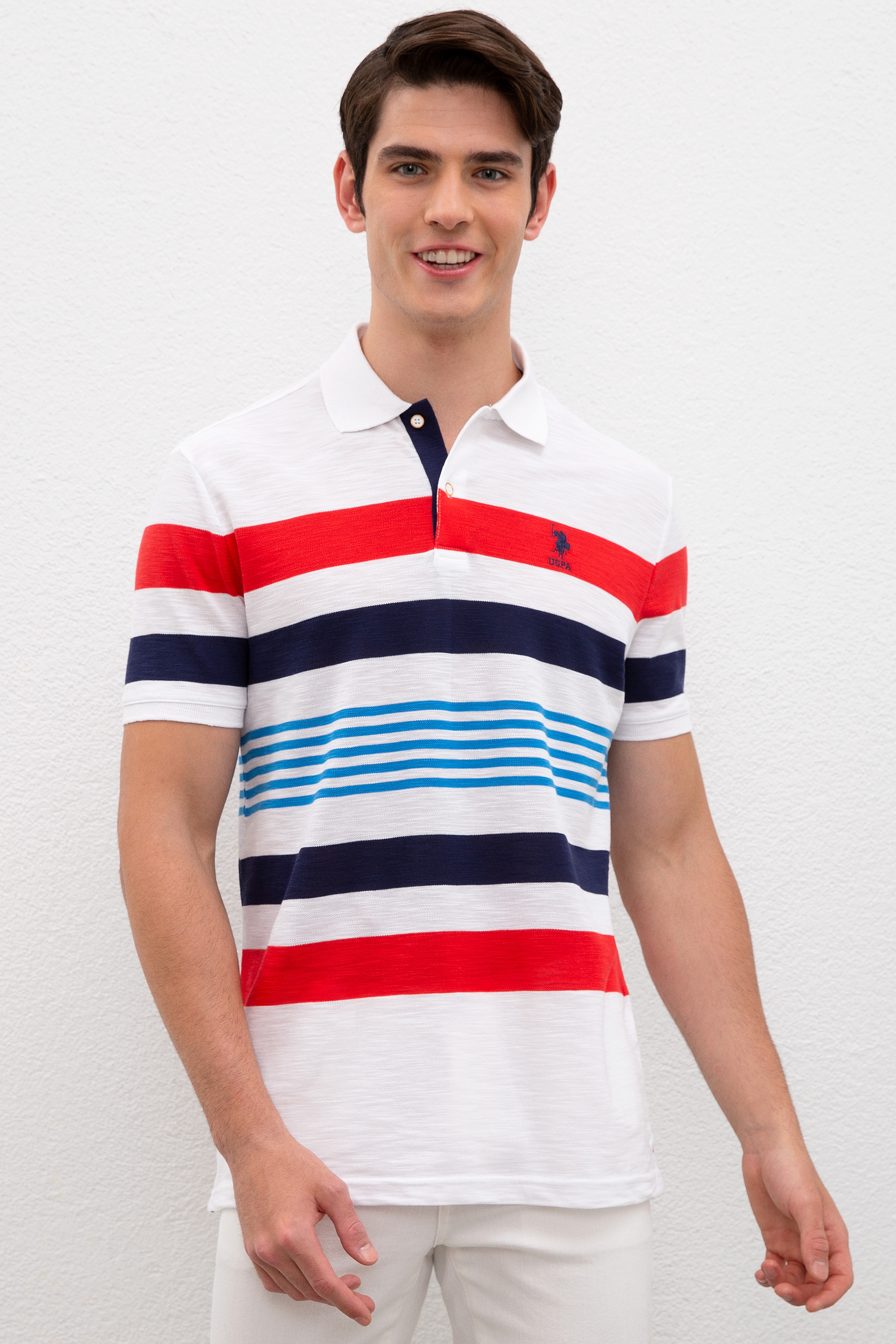 Erkek Açık Kırmızı Polo Yaka T-Shirt - Image 1