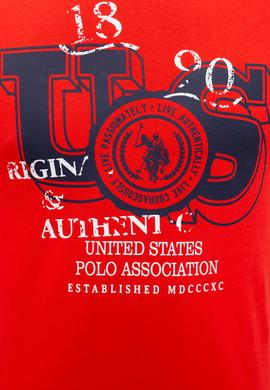 Erkek Açık Kırmızı Bisiklet Yaka T-Shirt - 50217940039