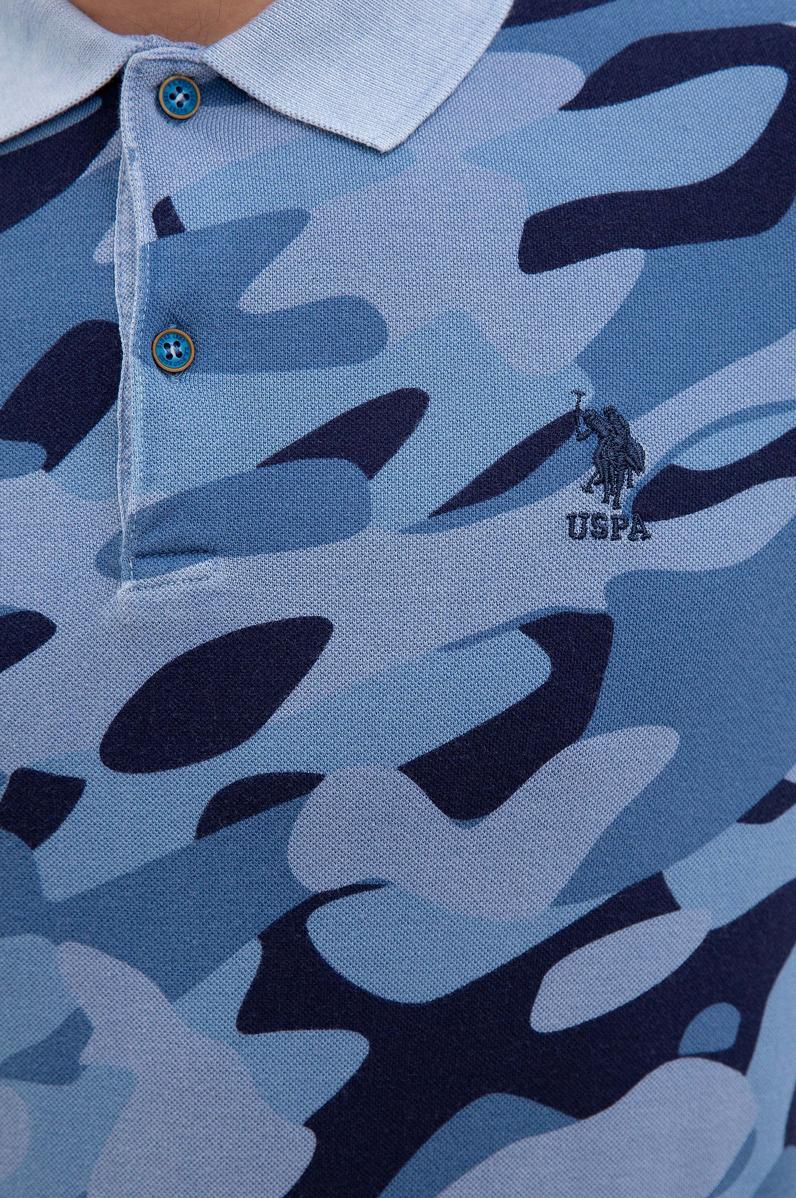 Erkek İndigo Polo Yaka Tişört