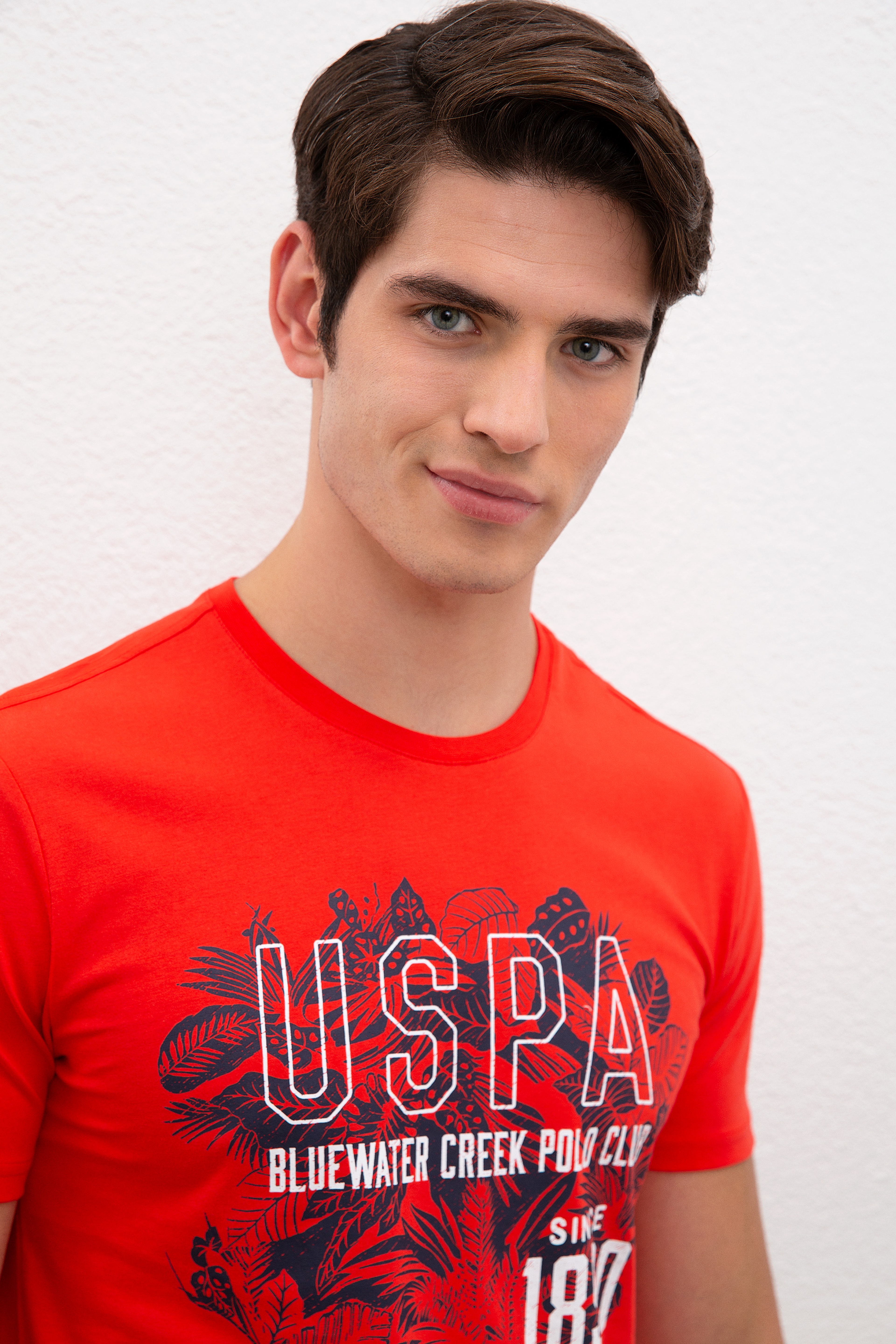 Erkek Açık Kırmızı Bisiklet Yaka T-Shirt - Image 2