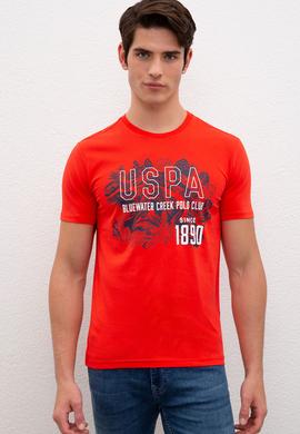 Erkek Açık Kırmızı Bisiklet Yaka T-Shirt - 50217974040