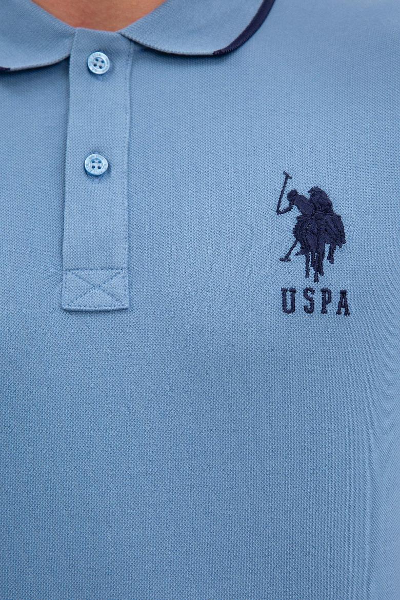 Erkek İndigo Polo Yaka T-Shirt Basic - 50222031024