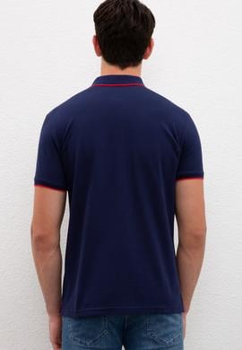 Erkek Lacivert Polo Yaka T-Shirt Basic - 50222592011