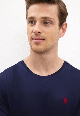 Erkek Lacivert Basic Tişört - 50222613021