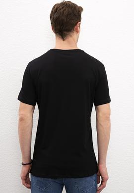 Erkek Siyah Basic Tişört - 50222613036