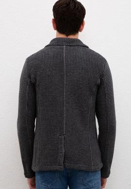 Erkek Gri Triko Hırka - 50207385011