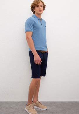 Erkek Lacivert Dokuma Şort - 50218368023