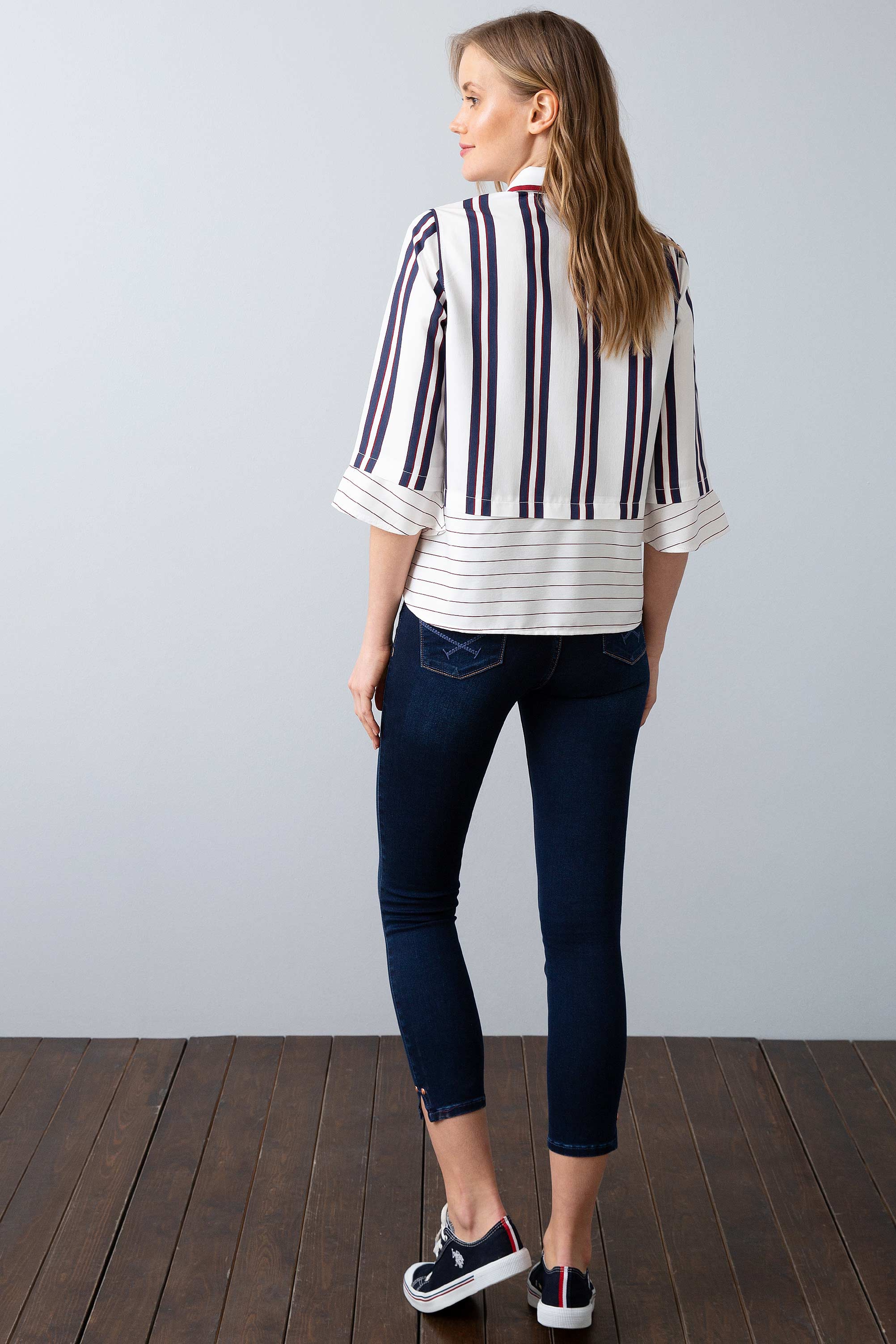 Kadın Mavi Denim Pantolon - Image 2